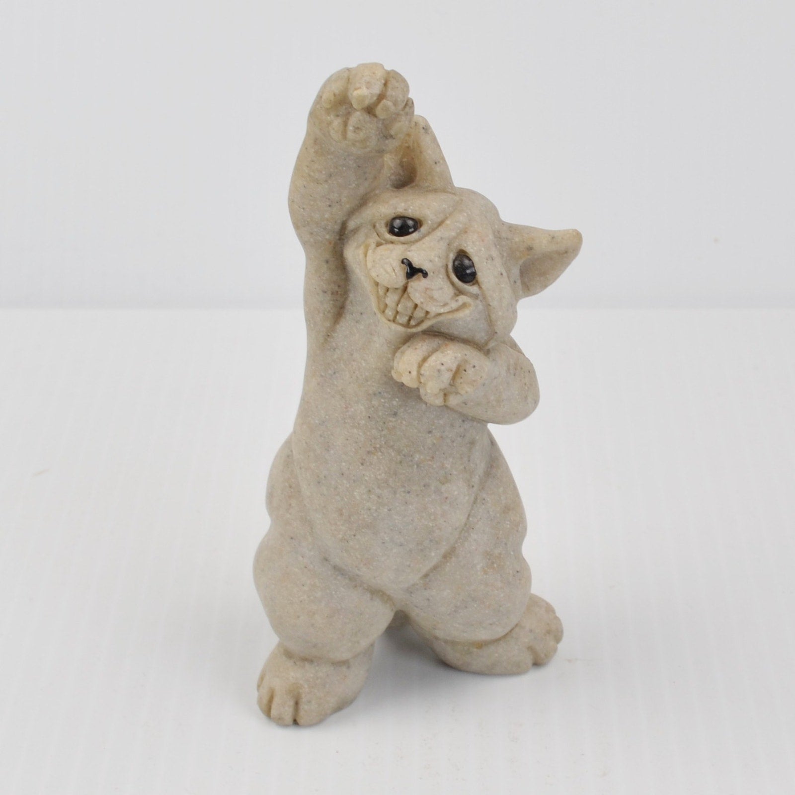 Second Nature Design Quarry Critters Cat Caz - Smiling Standing Cat Figurine