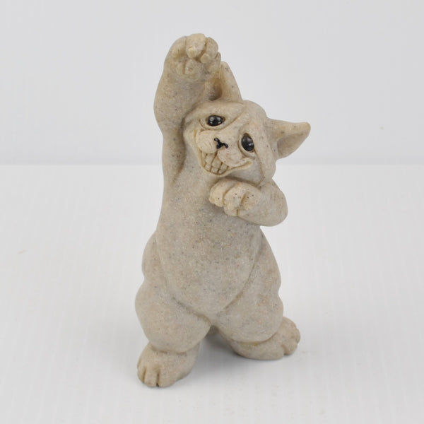 Second Nature Design Quarry Critters Cat Caz - Smiling Standing Cat Figurine
