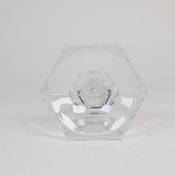 Crystal Candlestick Candle Holders 4" Lead Crystal Candlestick Hexagon Base