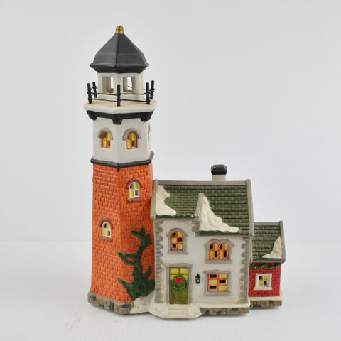 Santa's Workbench Collection Victorian Cape May Lighthouse 1999 - New LED Light