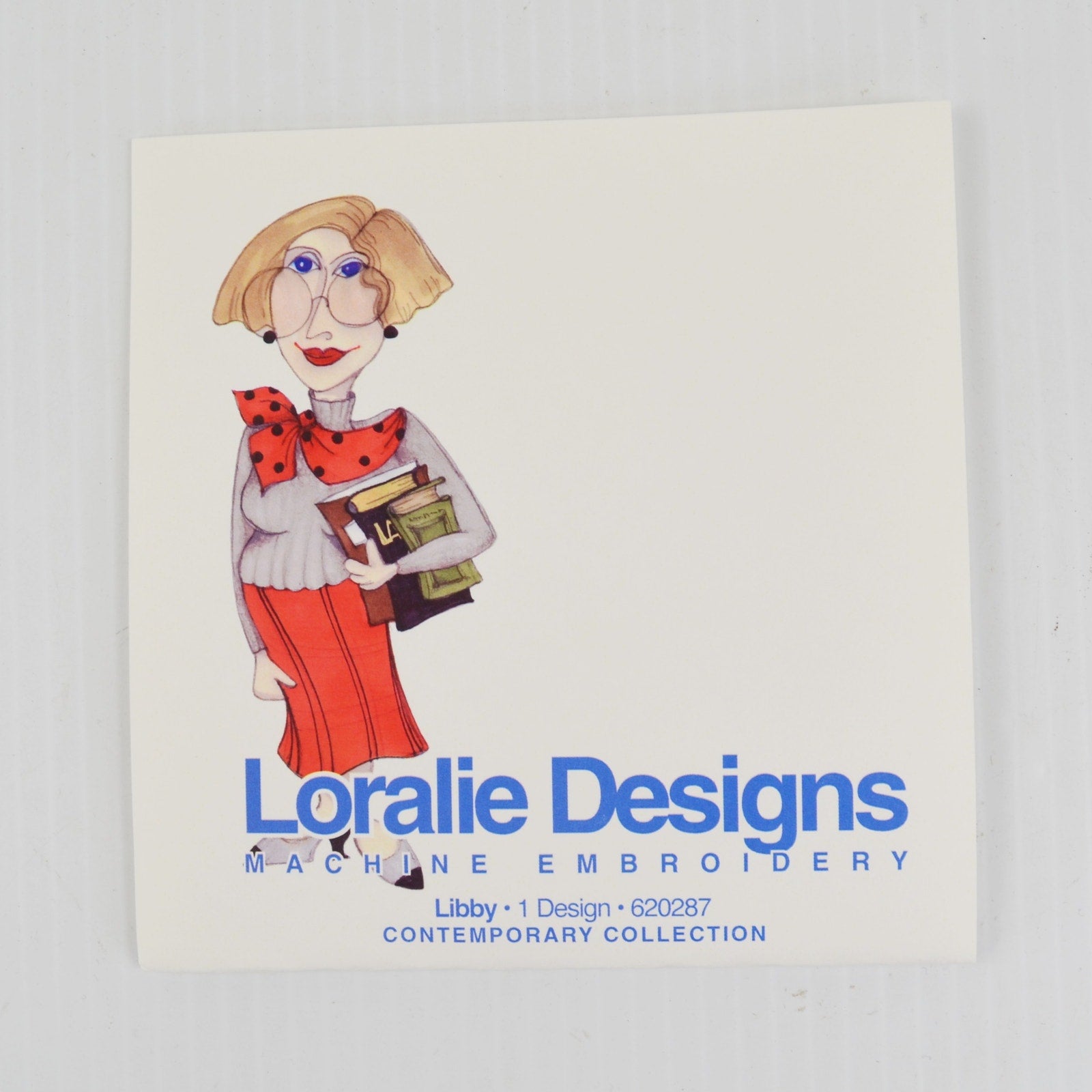 Loralie Designs Machine Embroidery CD 620287 - Libby - School Teacher, Librarian