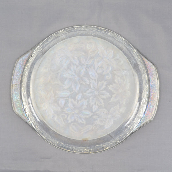 Vintage Princess House Fantasia Ovenware Collection 9" Pie Plate #539 Poinsettia