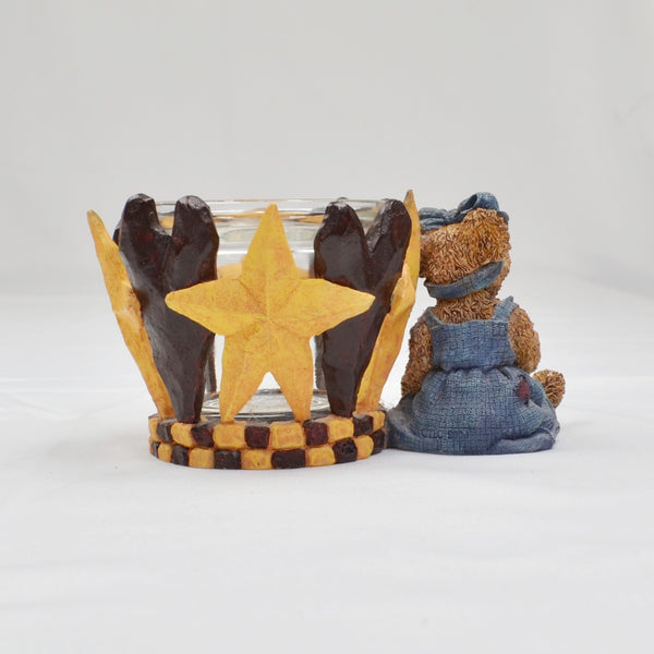 Boyds Bears Sally Quignapple w/Annie Candle Votive Holder - Ole Friends Are Best