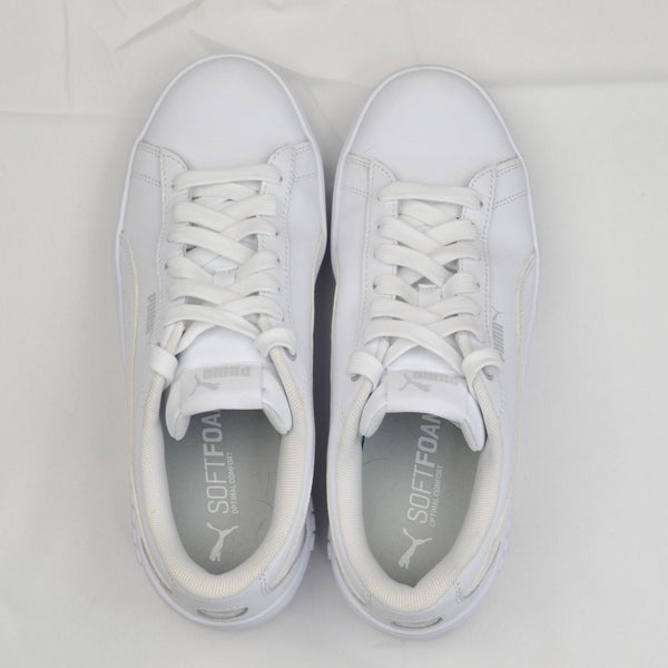 PUMA Women's Smash Platform Lifestyle Shoes White 394006-01 Size 10 Sneakers