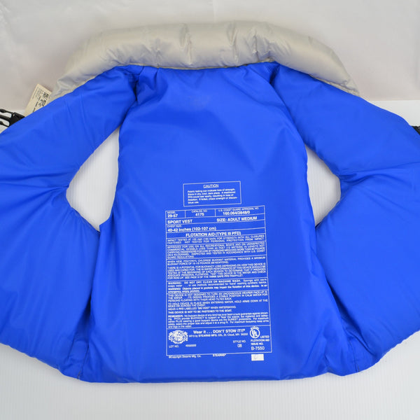 Tracker Stearns Life Vest Jacket Bass Pro Shops - Adult Medium 40-42" Chest NEW