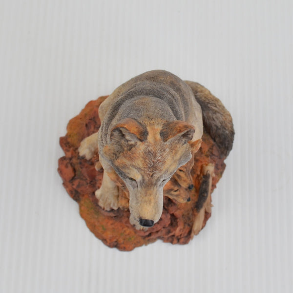 Hamilton Wolf Sculpture Figurine Timid Trio, Wolves of the Wilderness Collection
