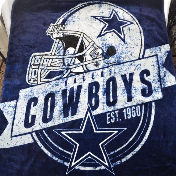 NFL Northwest Dallas Cowboys Blue Gray Fleece Throw Blanket 50" X 60"