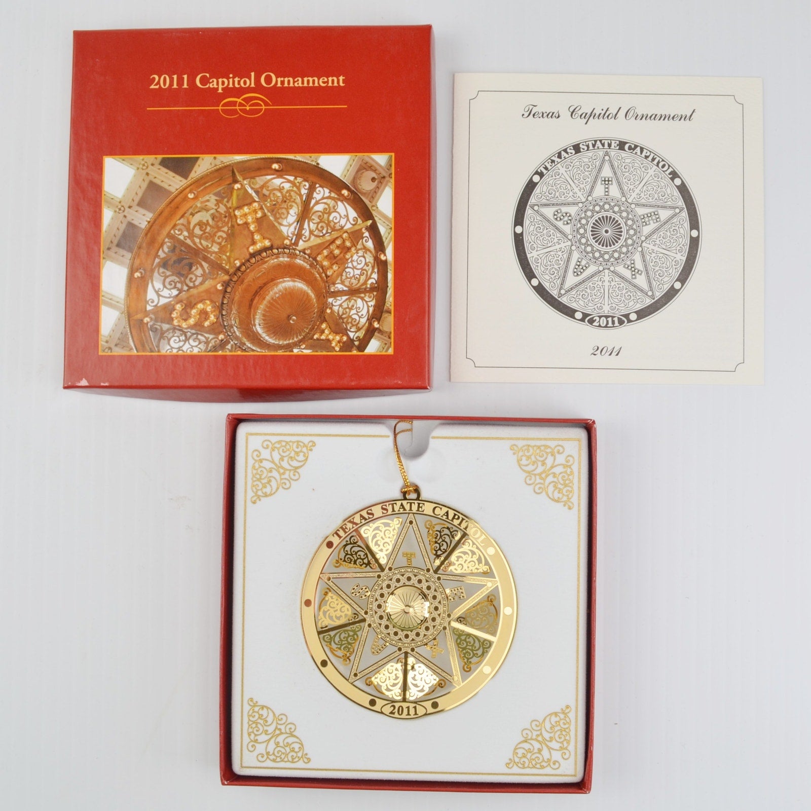 2011 Texas State Capitol Ornament - Booklet - Texas Capitol Chandeliers - NEW