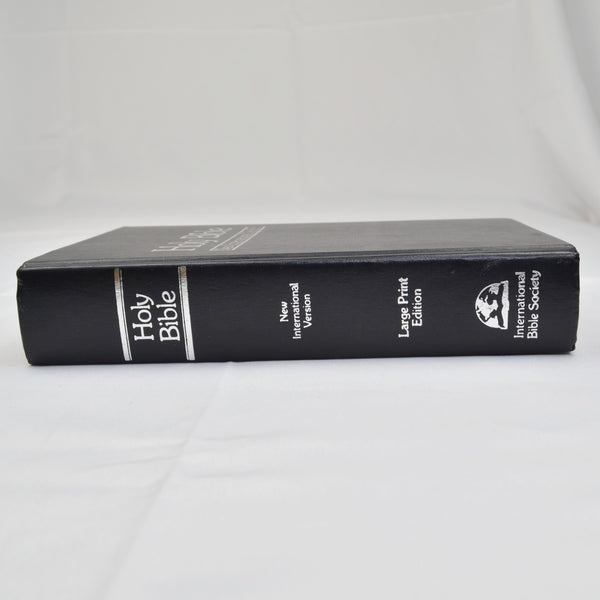 Holy Bible New International Version Hardcover Black 1984 Large Print Edition