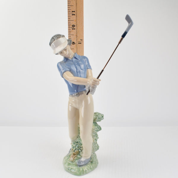 Vintage Lladro NAO Porcelain "Fore!" Golfer Figurine Golf Swing 451 Spain 1985