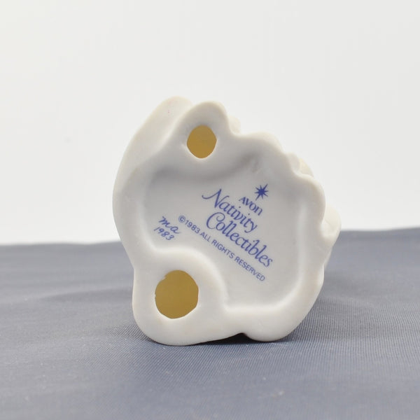 Avon Nativity Collectibles Shepherd Boy Porcelain Bisque Figures - 1983 in Box