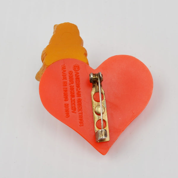 Vintage Care Bears Tenderhearted Bear Pin - 1984 - American Greetings