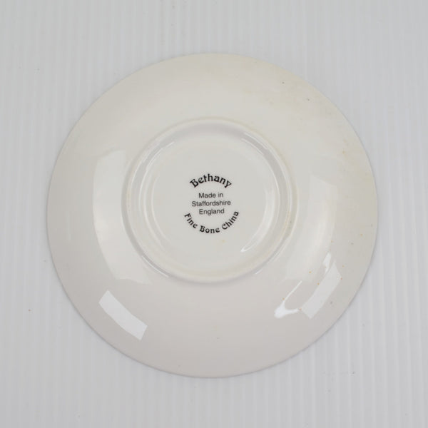 Set of 4 Bethany Floral Saucer Plates 5.5" Staffordshire England Fine Bone China
