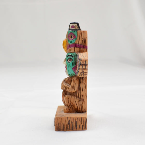 ACE Souvenir Alaska Tribal Totem Statue Figurine Folk Art Hand Painted Resin 4"