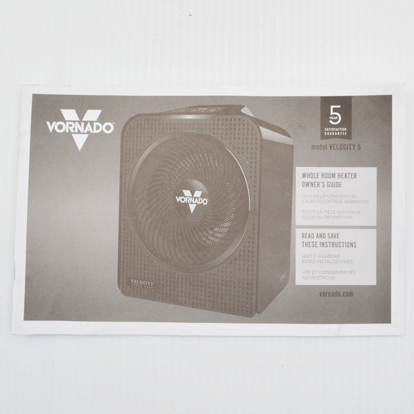 Vornado Velocity 5 Whole Room 1500-Watt 5118 BTU Electric Heater 250 sq ft