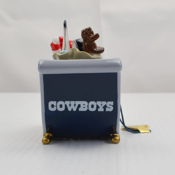 Danbury Mint Dallas Cowboys NFL Christmas Ornament Santa Sleigh 2008 - In Box