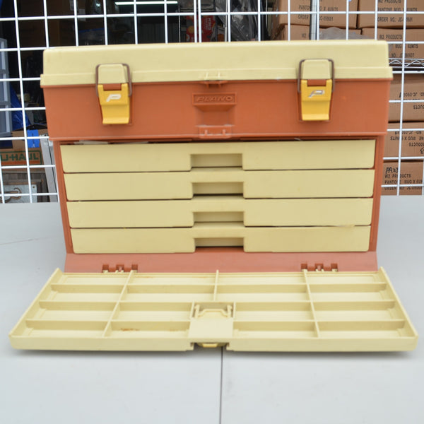 Plano Multi-Drawer Fishing Tackle Box - Full of Lures and Other Tackle - Brown