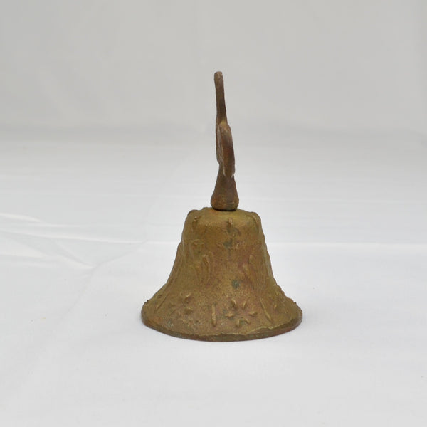 Vintage/Antique Small Hand Held Bronze Mission Church Bell Ringer with Clapper