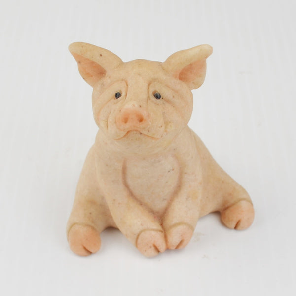Second Nature Design Quarry Critters Petunia Pig - Sitting Pig Figurine 2000