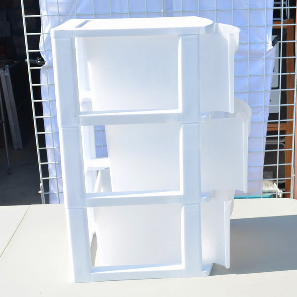 2 Drawer Plastic Storage Unit - White