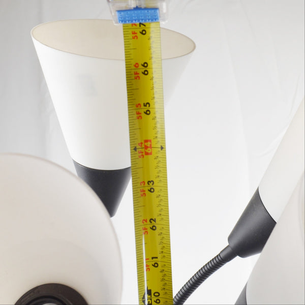 Black Floor Lamp - Adjustable Light Direction - 5 Cone / Flower Lights