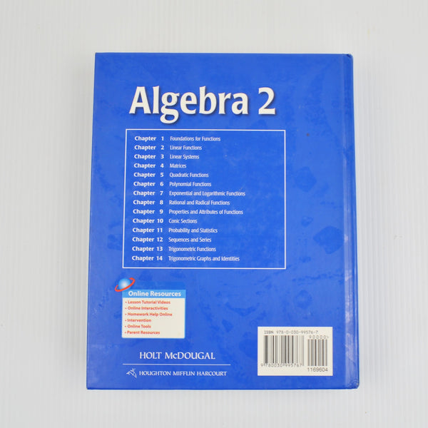 Holt McDougal Algebra 2 Student Text by Holt McDougal - 2011 (A6)