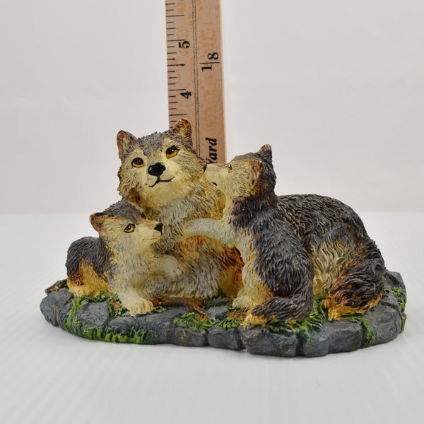 Wolf Pack Family Figurine North American Wildlife Collection Decor - Russ Berrie