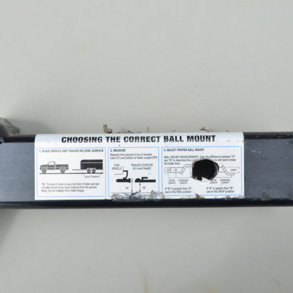 U-Haul Towing Trailer Hitch w/ 2" Ball Mount 7,500 lbs 3-1/2" Drop - NO Pin