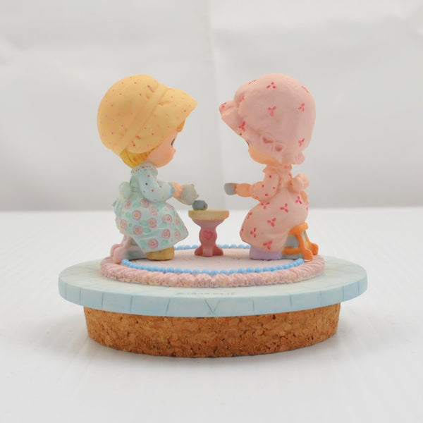 Precious Moments Enesco #770736 Girls Having Tea Candle Topper 2000