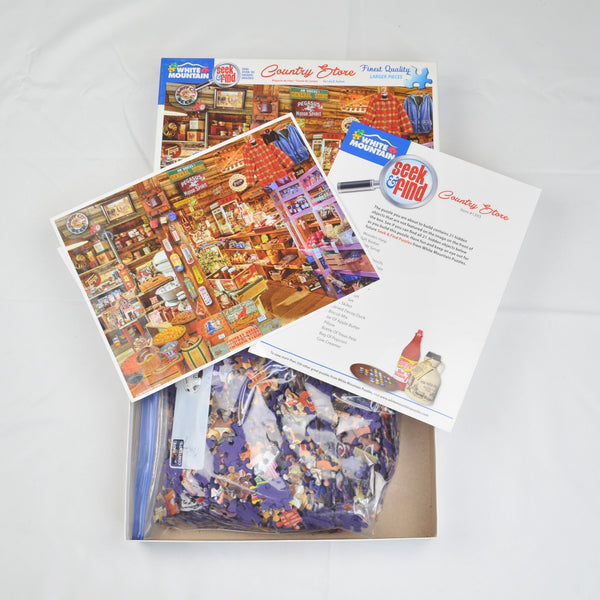 White Mountain Seek & Find - Country Store 1000 Piece Jigsaw Puzzle - 24 X 30