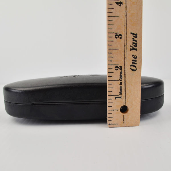 Ray Ban Sunglass Case - Black Leather Hard Shell - Snap Clamshell Glasses Case