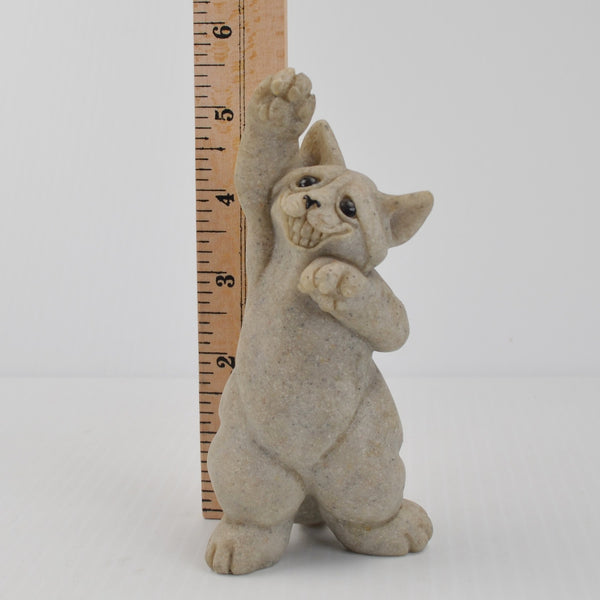 Second Nature Design Quarry Critters Cat Caz - Smiling Standing Cat Figurine