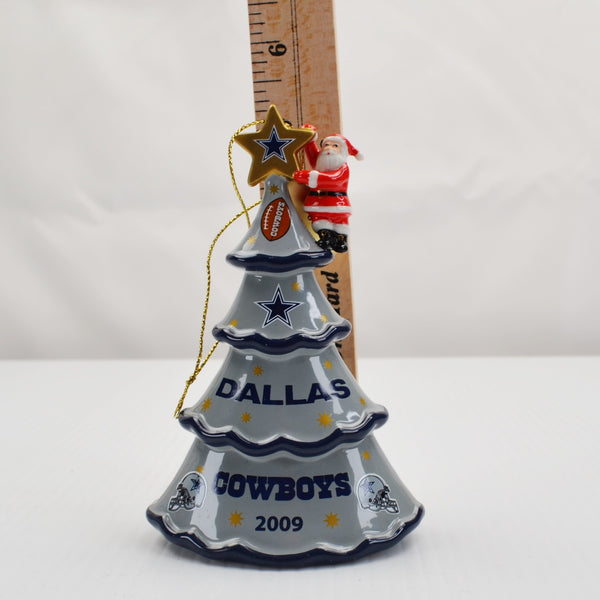 Danbury Mint Dallas Cowboys NFL Ornament Christmas Tree Santa 2009 - 5" No Box