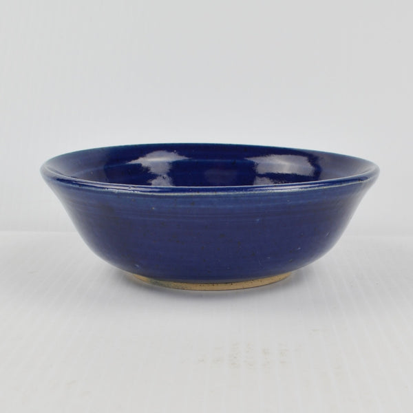Studio Art Pottery Bowl Fish Design, Hand Thrown, Artist Signed 6" Blue Dish