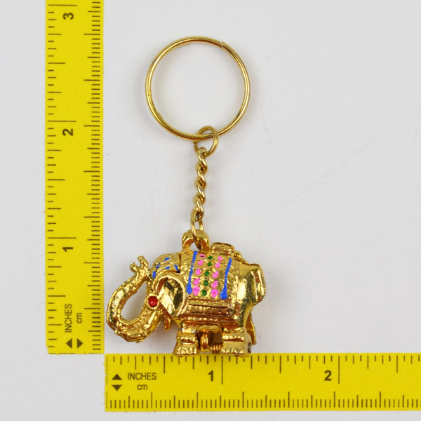 Elephant Locket Pendant Pill Box Key Chain Bangkok Thailand Souvenir (1127)