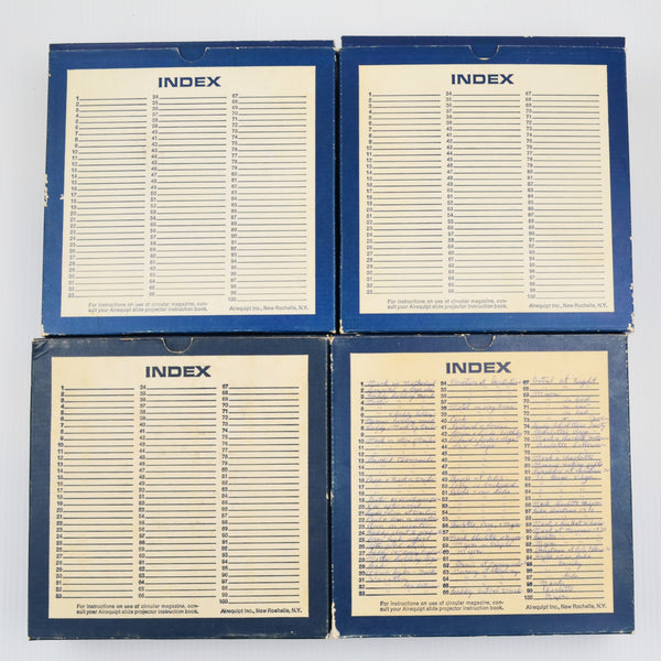 Vintage Airequipt Circular Slide Magazine Carousel Holds 100 Slides Lot of 5