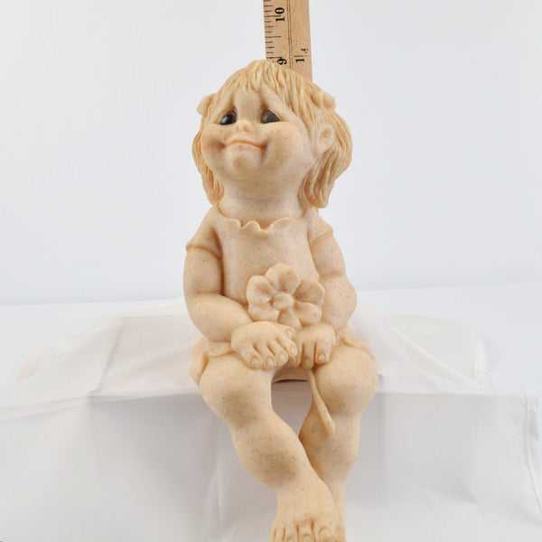 Caroline Quarry Kids Girl Shelf Sitter Second Nature Design 2001 Whimsical Stone