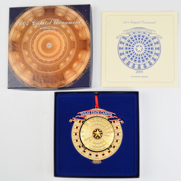 2004 Texas State Capitol Ornament - Booklet - Texas Capitol Interior Dome - NEW