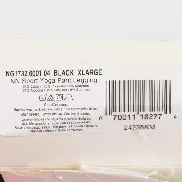 No Nonsense Women's Sport Yoga Pant Legging, Black - Size XL 16-18