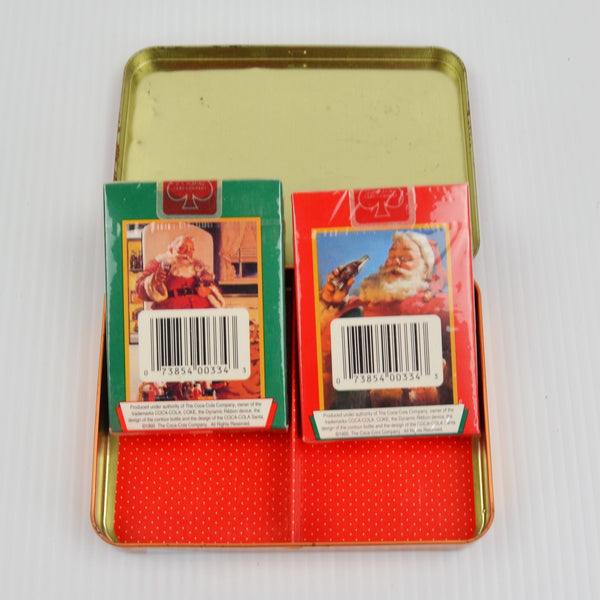 Vintage Coca-Cola Nostalgia Playing Cards - 3 Tins, 6 Sealed Decks 1994, 95, 96