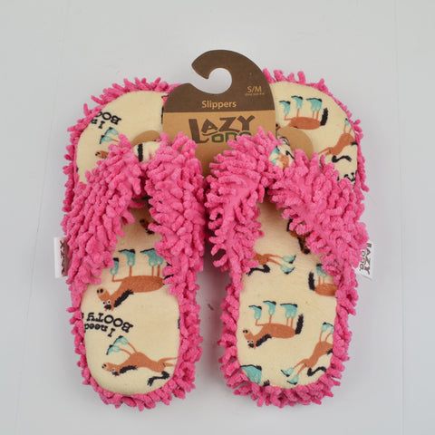 Lazy One Horse Booty Sleep Pink Thick Flip Flop Slippers S/M 4-6 - NEW