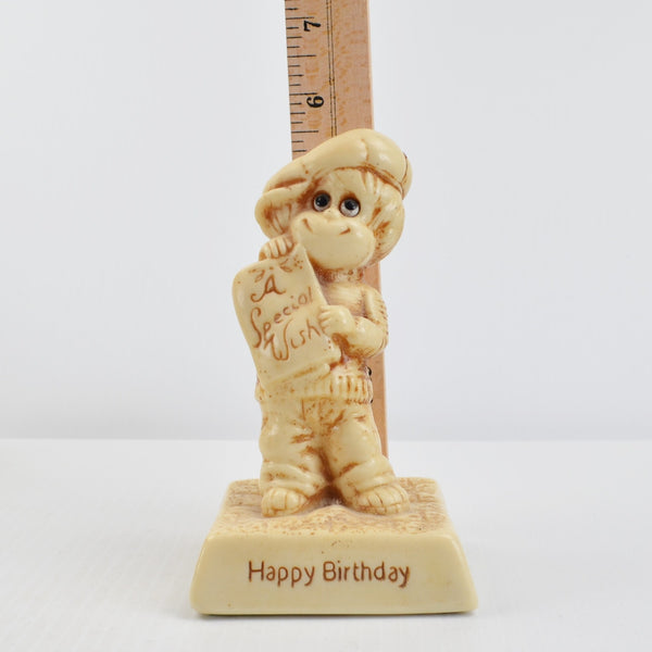 Russ Wallace Berrie Happy Birthday Wish Boy Figurine Vinyl Vintage Mid Century