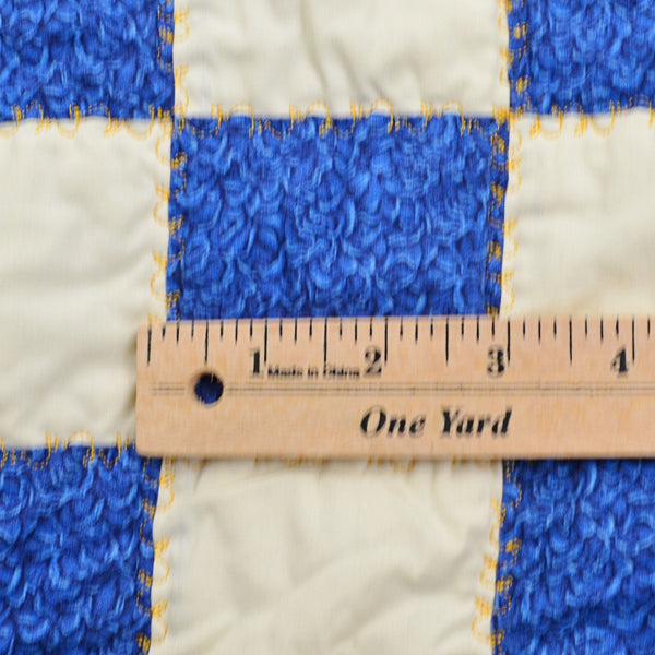 Jumbo Checkers Oversized Fabric Game Board Mat - Handmade Quilted Rustic Theme