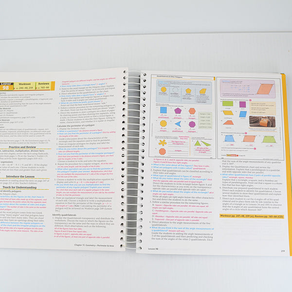 BJU Math 5 Teachers Edition - 3rd Edition with Toolkit CD - Homeschool