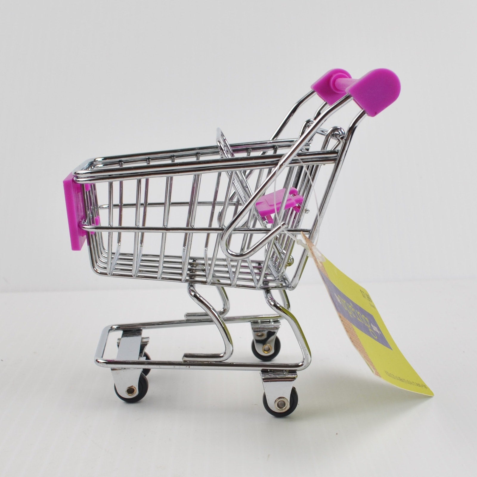 Realistic Mini Metal Shopping Cart Purple - Use with Mini Brands, Elf on a Shelf