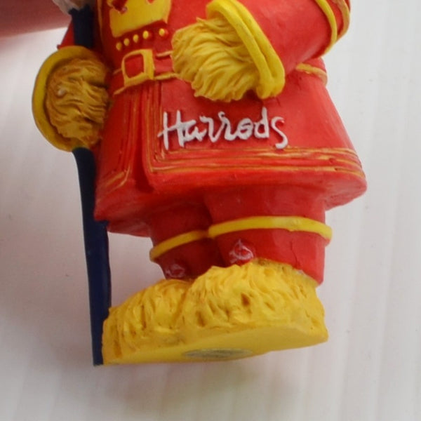 Vintage Harrods Teddy Bear Ornament Beefeater Guard Christmas London Holiday