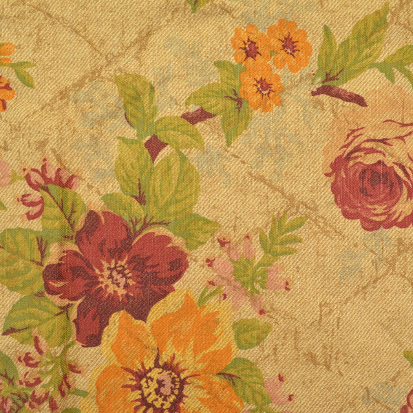 Covington Eleanors Garden Rose Olive Green Drapery Fabric Valerie-64 Remnant 26"