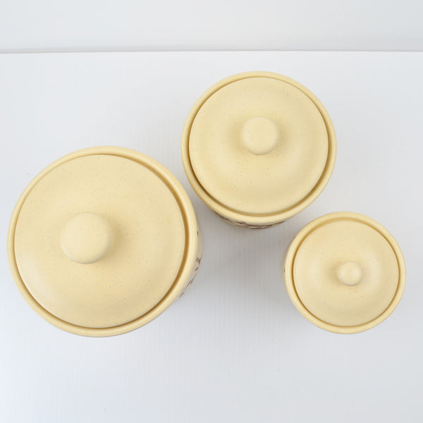 Honour Rustic Woodlands Stoneware Kitchen Moose Canisters Pull Off Lids Set of 3