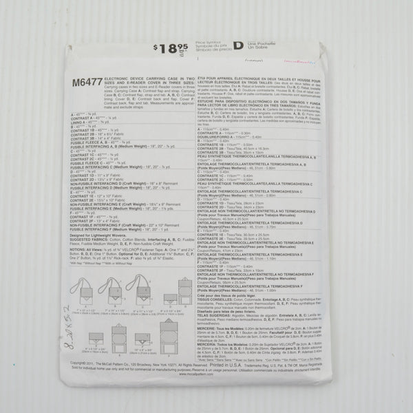 Lot of 4 Butterick McCalls Craft Sewing Patterns - Totes, Organizers, Accs - CUT