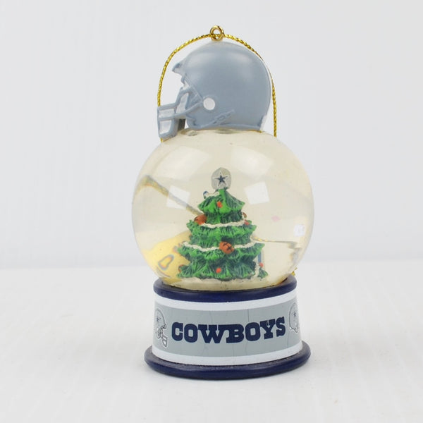 Danbury Mint Dallas Cowboys Snow Globe Christmas Ornament Helmet Christmas Tree